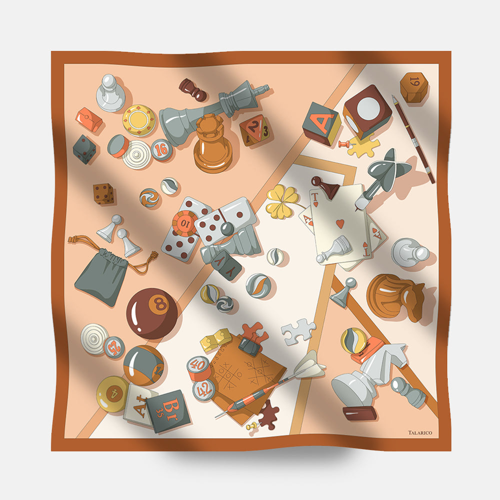 Foulard In Seta Twill 90 Scacco Matto