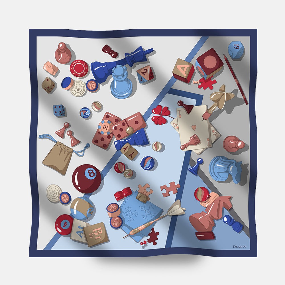 Foulard In Seta Twill 90 Scacco Matto