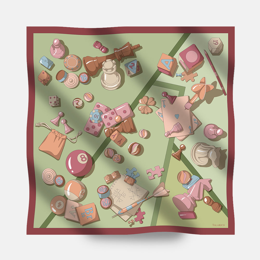 Foulard In Seta Twill 90 Scacco Matto