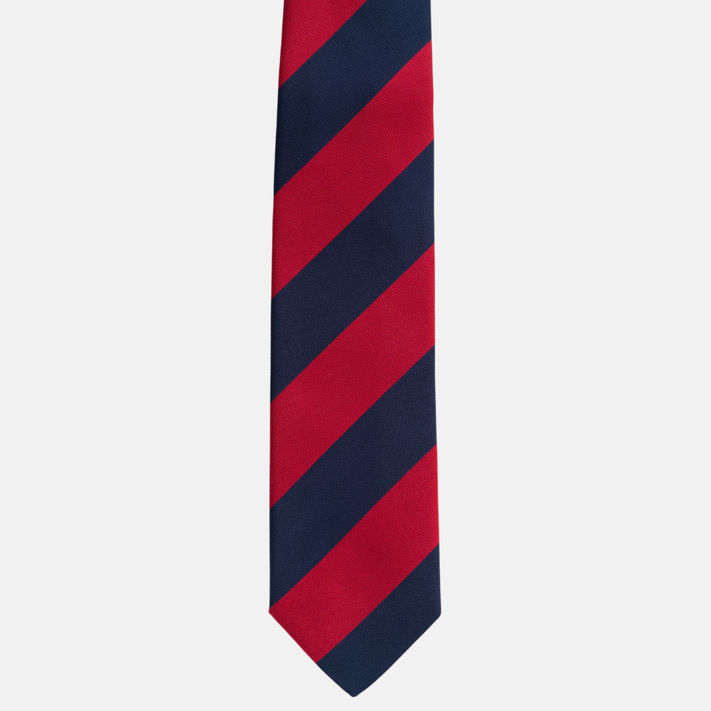 Regimental Blue Red Silk Tie TAL 503