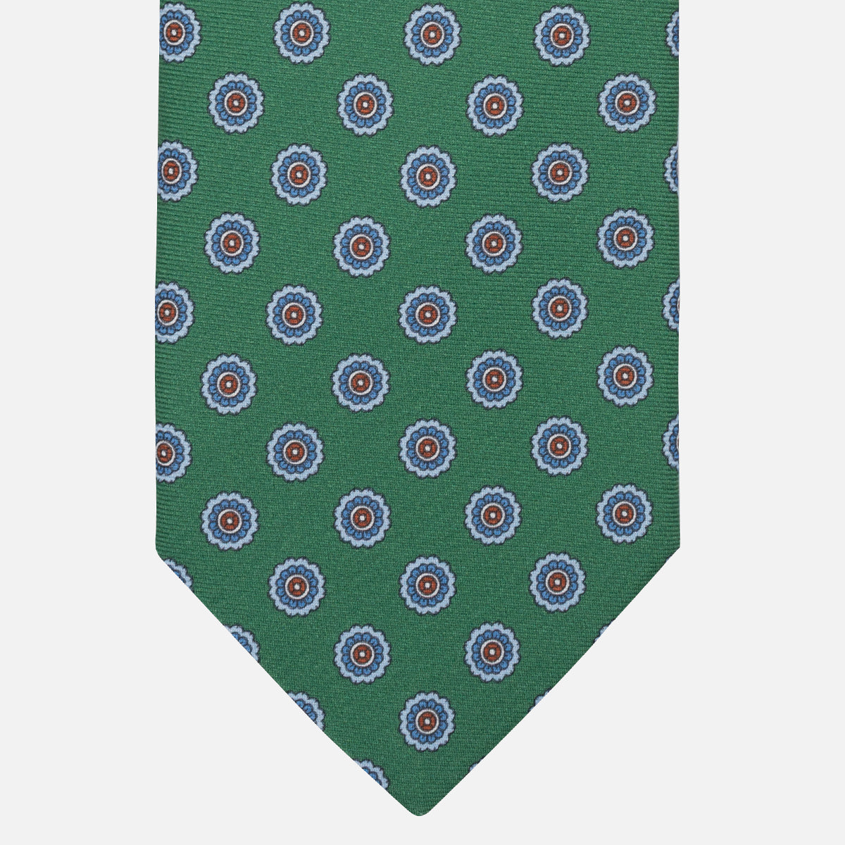 1999 Collection Tie in Heavy Silk Blue Geometric Pattern