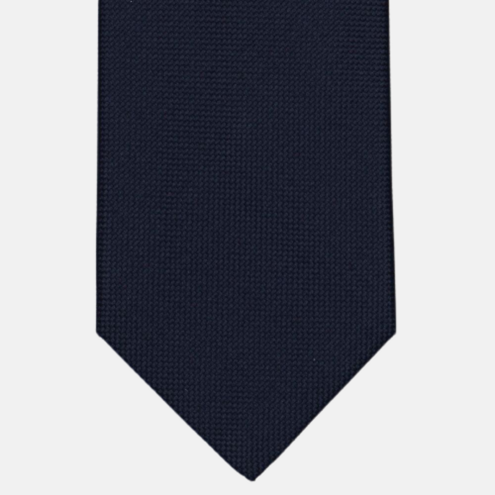 Solid Blue Panama Silk Tie - TAL262
