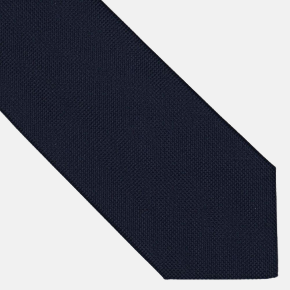 Solid Blue Panama Silk Tie - TAL262