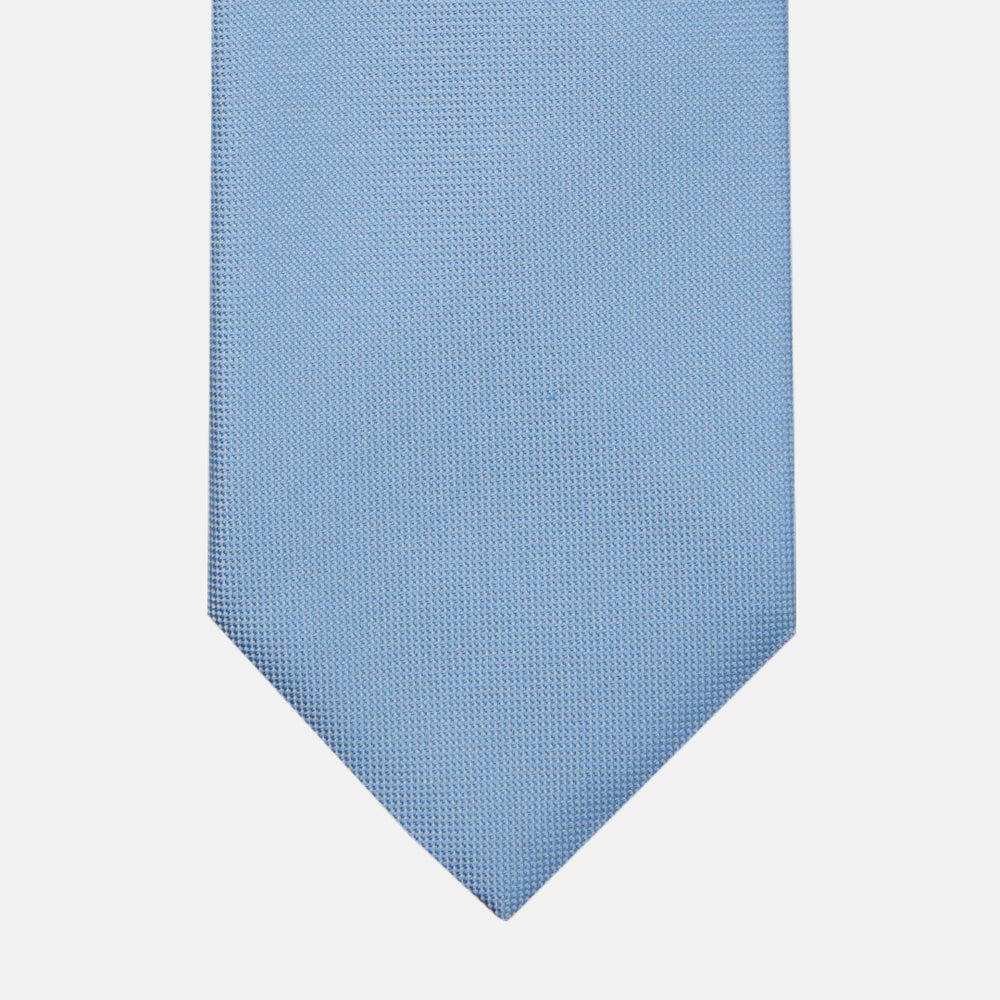 Plain Light Blue Panamino Silk Tie - TAL280