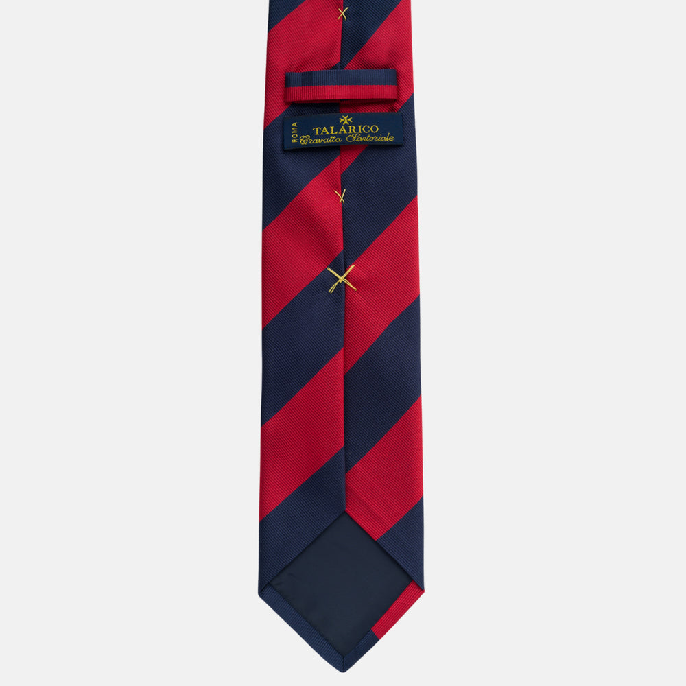 Regimental Blue Red Silk Tie TAL 503