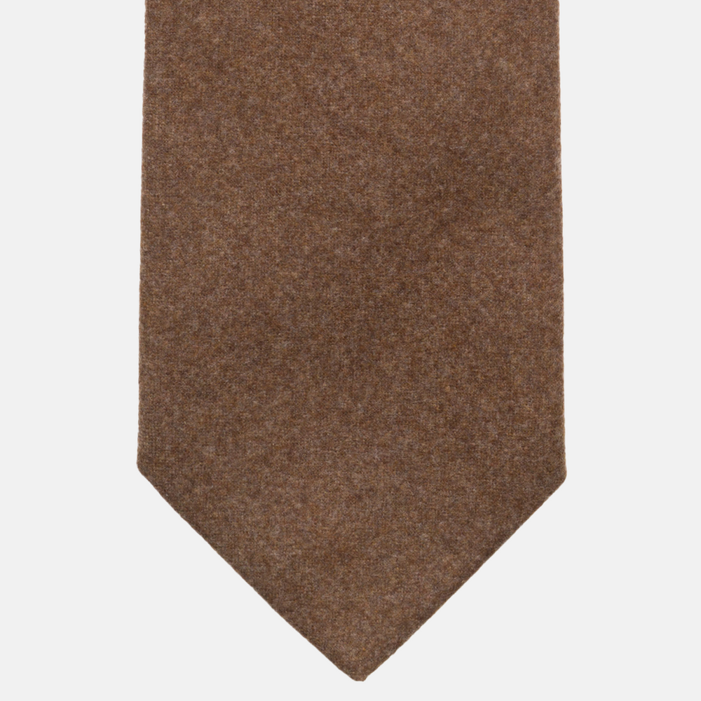 Cravatta 3 pieghe in Lana Marrone