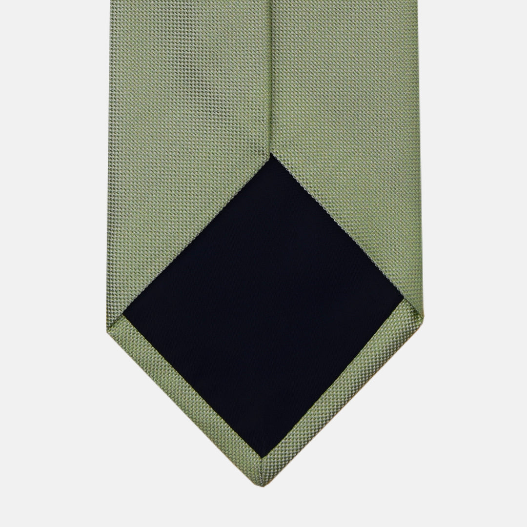 Green Solid Color Panamino Silk Tie - TAL282