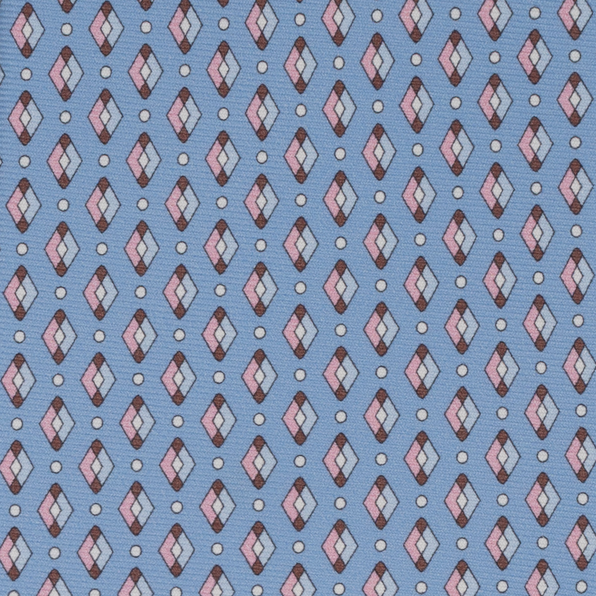 Cravatta Collezione 1999 in Seta Twill Fantasia Azzurro Rosa