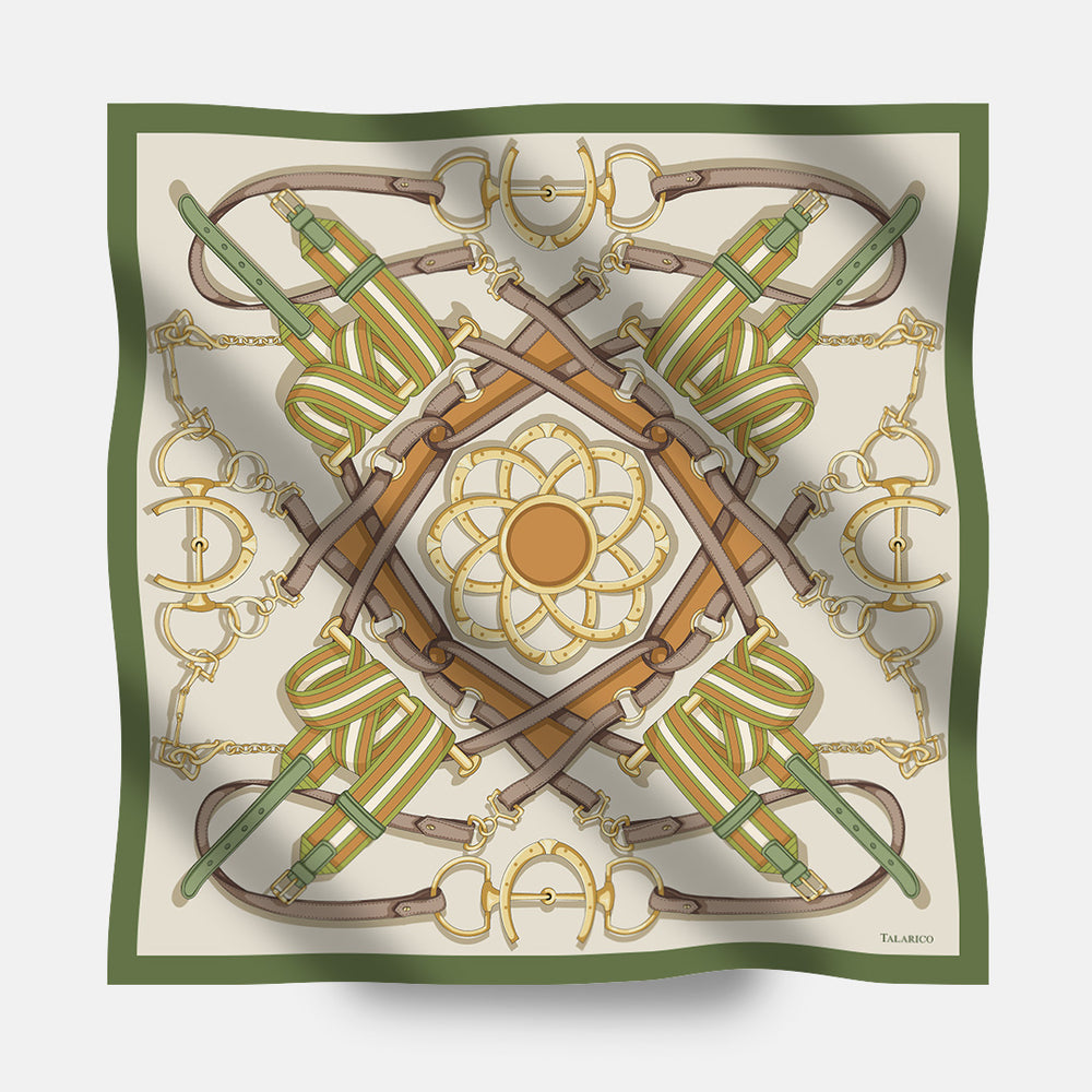 Foulard In Seta Twill 90 Eleganza Equestre