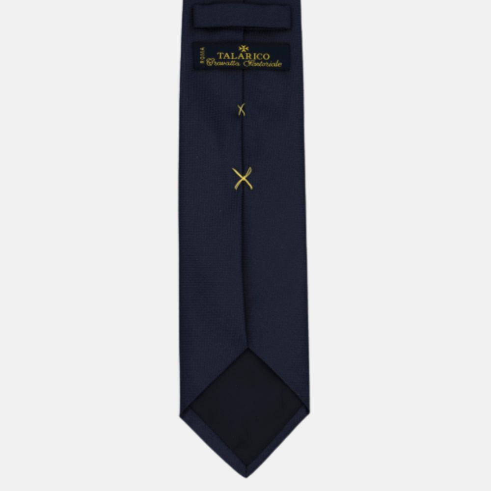 Solid Blue Panamino Silk Tie - TAL263