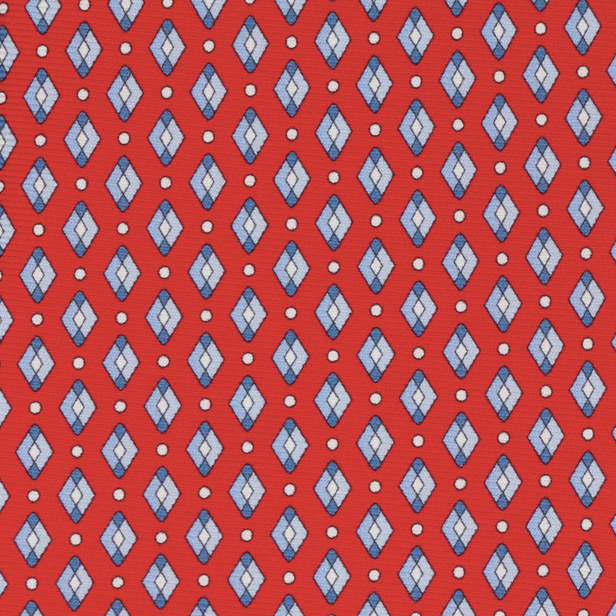 1999 Collection Tie in Heavy Silk Blue Geometric Pattern
