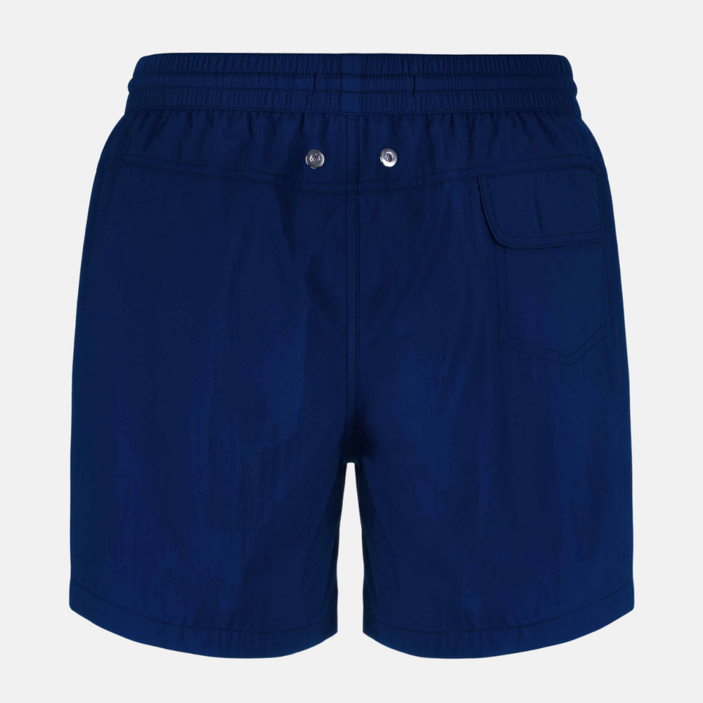 Costume Mare Talarico Tinta Unita Con Tasca Bicolore  Blu / Arancio