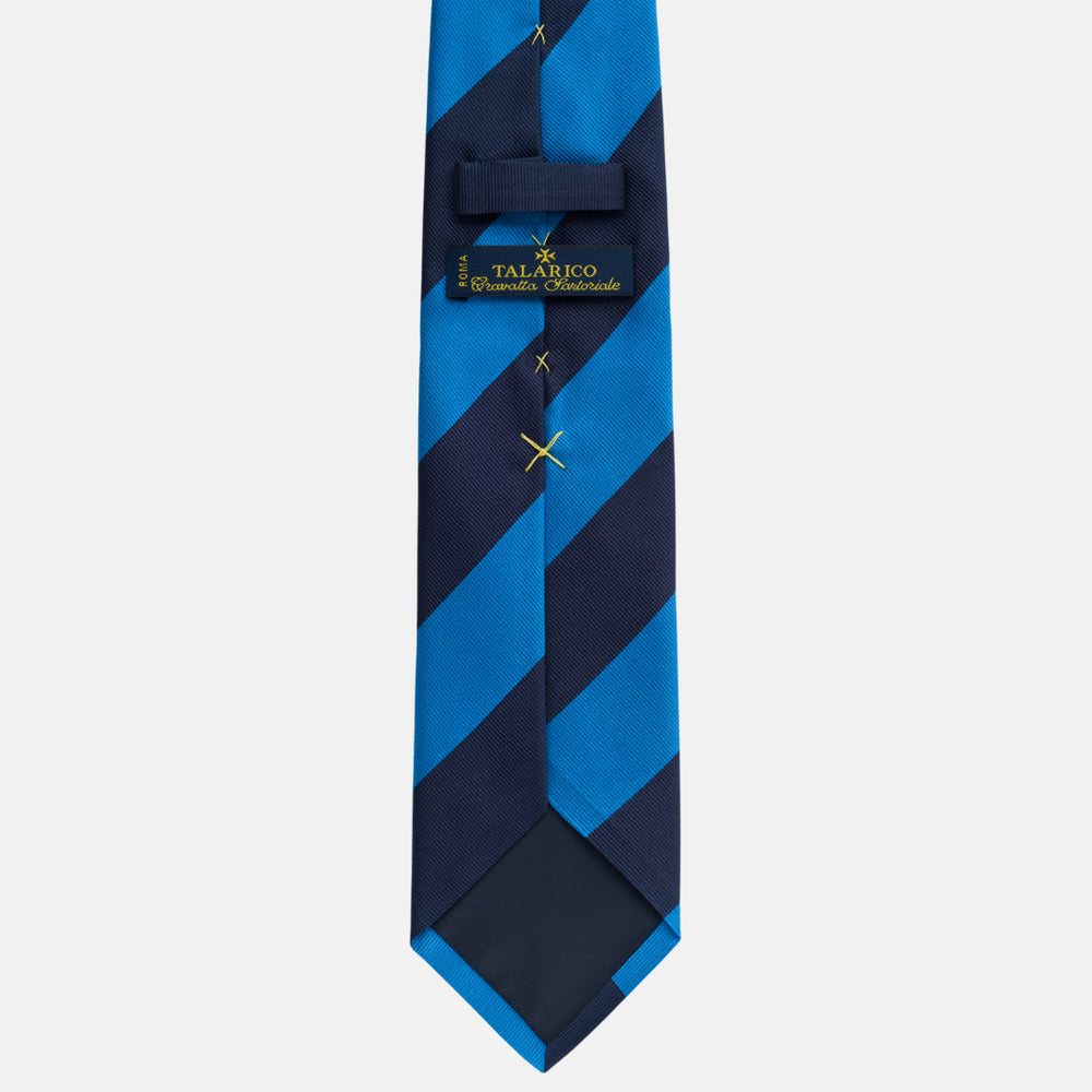 Regimental Blue Silk Tie TAL 504