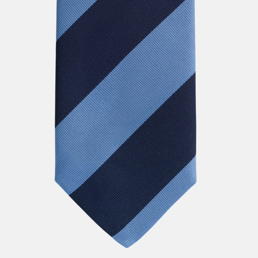 Sky Blue Regimental Silk Tie TAL 505