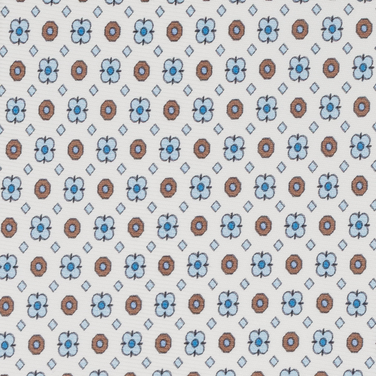 1999 Collection Tie in Heavy Silk Blue Geometric Pattern