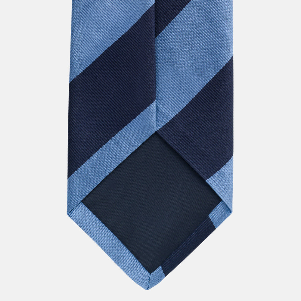 Sky Blue Regimental Silk Tie TAL 505
