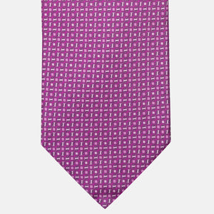 Cravatta 3 Pieghe in Raso Satin Micro Fantasia Magenta - JA241003-1