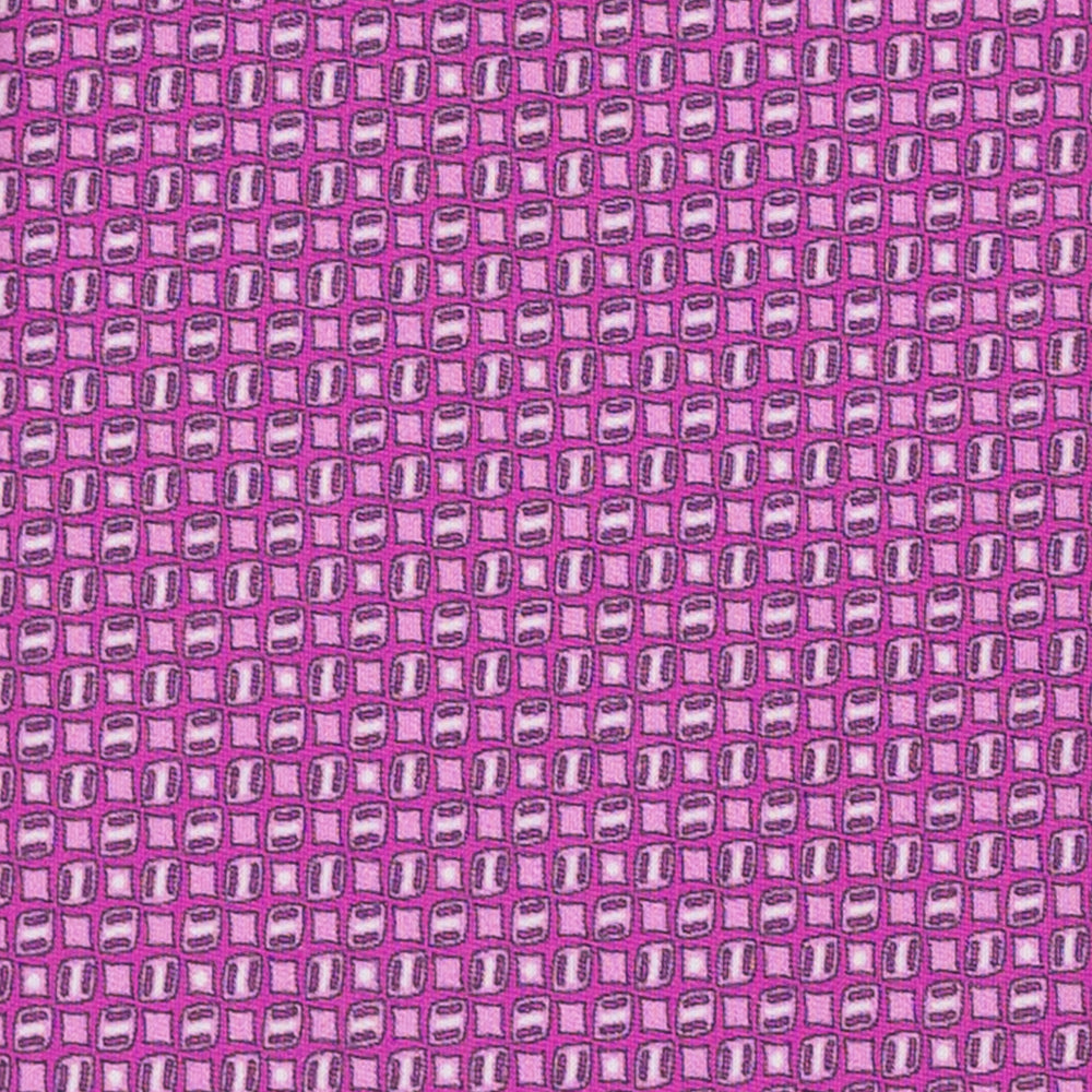 Cravatta 3 Pieghe in Raso Satin Micro Fantasia Magenta - JA241003-1