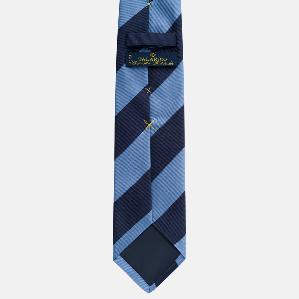 Sky Blue Regimental Silk Tie TAL 505