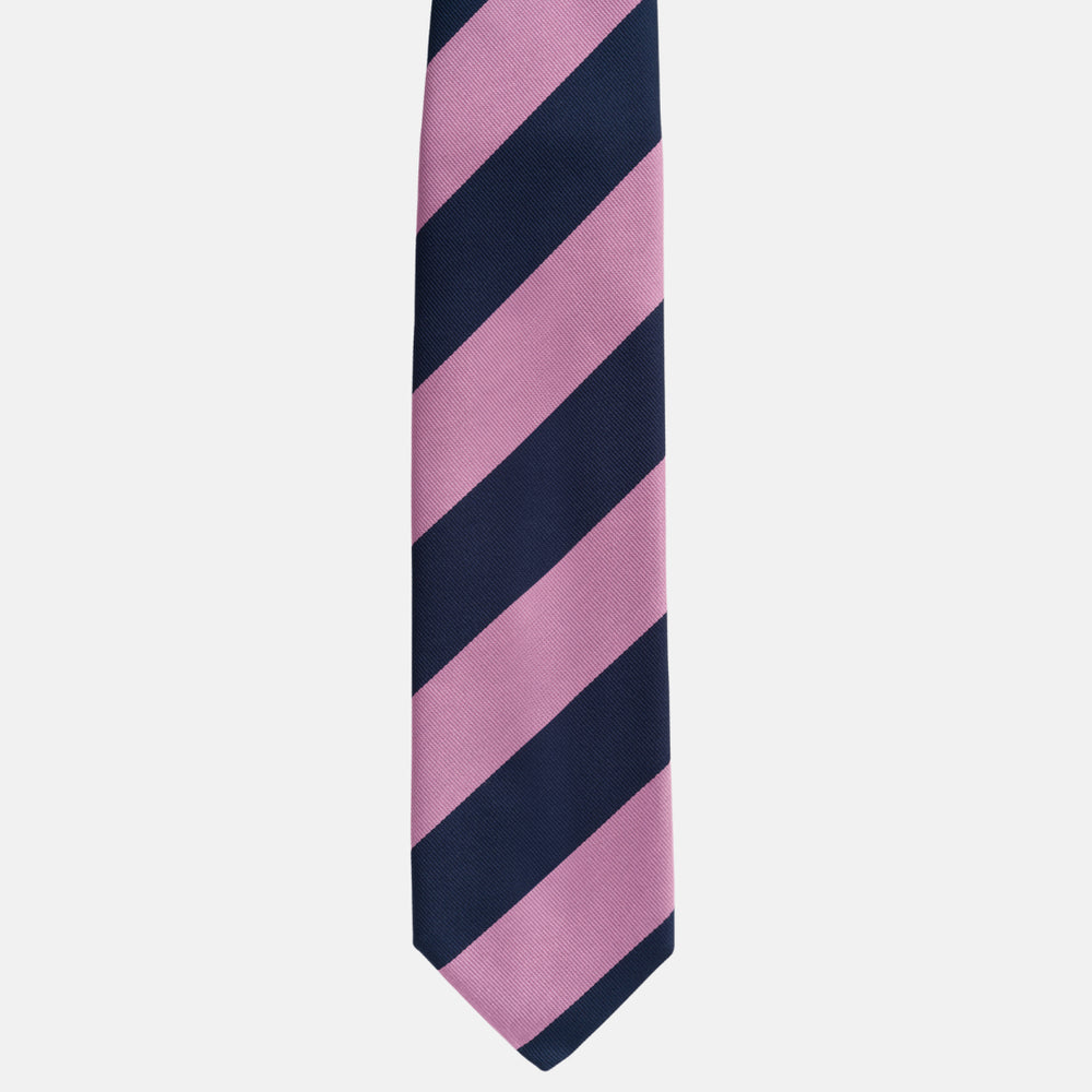 Silk Regimental Tie Blue Pink TAL 506