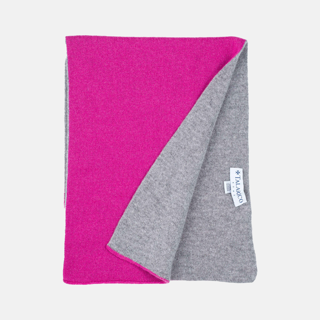 Scaldacollo Bicolore Fucsia-Grigio