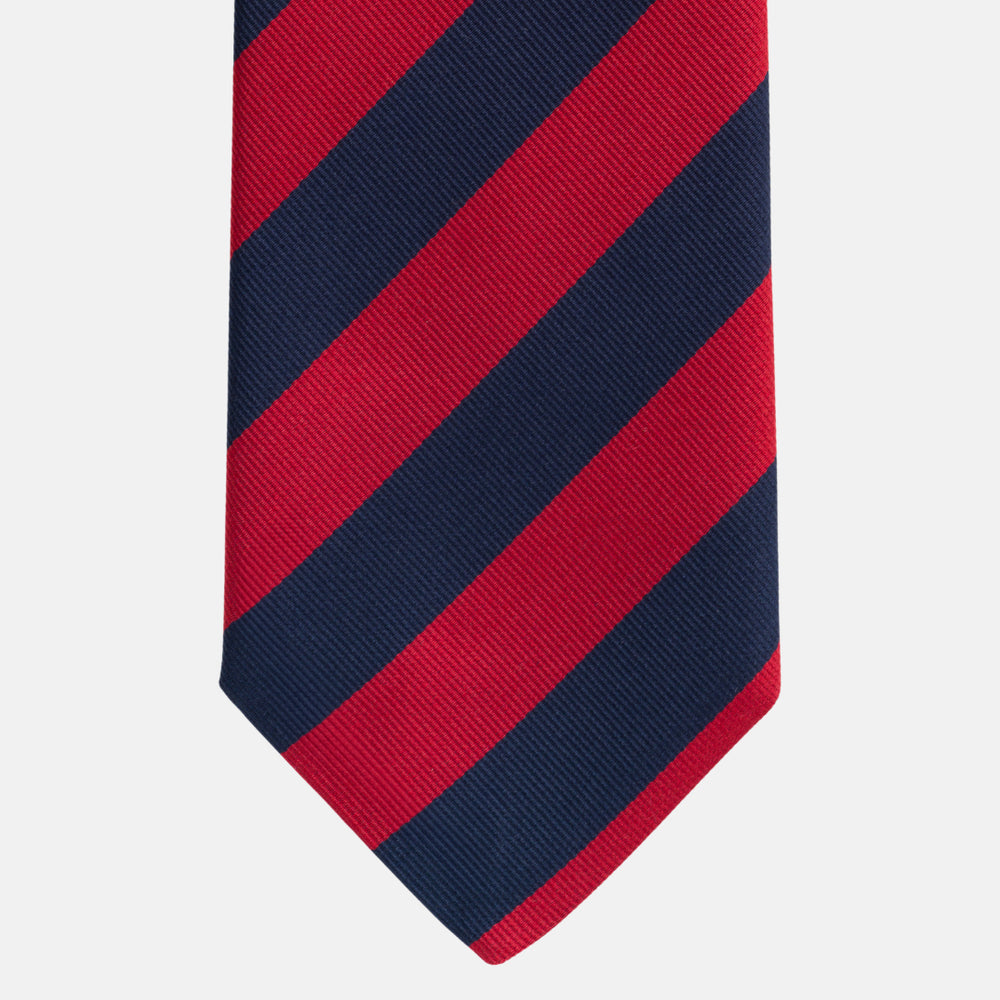 Regimental Blue Red Silk Tie TAL 510