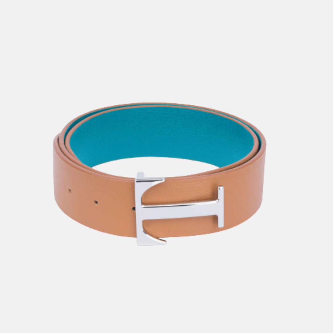 Turquoise/Camel Bicolor Belt