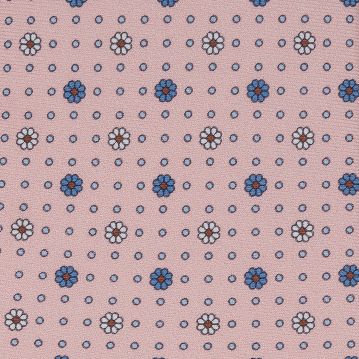 Cravatta Collezione 1999 in Seta Twill Fantasia Floreale Rosa Azzurro