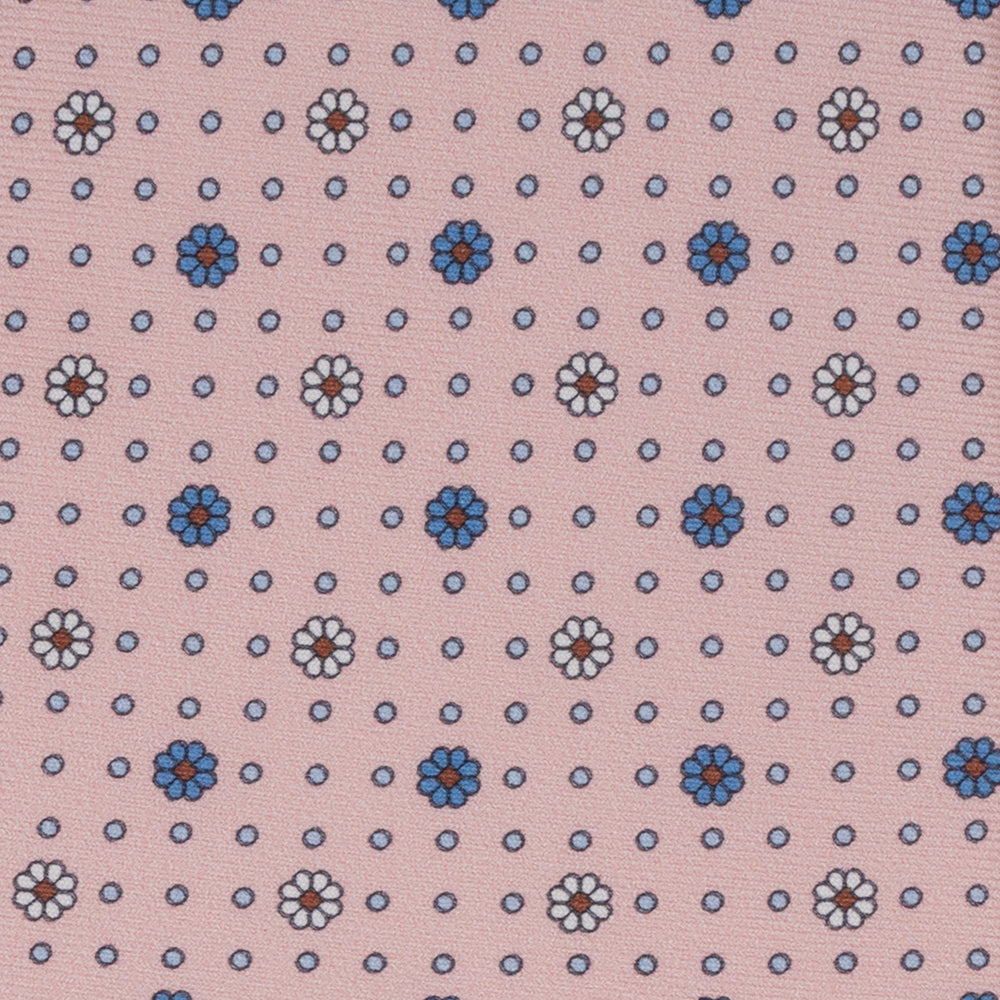 1999 Collection Tie in Heavy Silk Blue Geometric Pattern