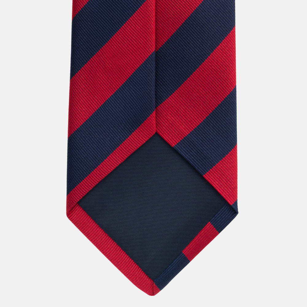 Regimental Blue Red Silk Tie TAL 510