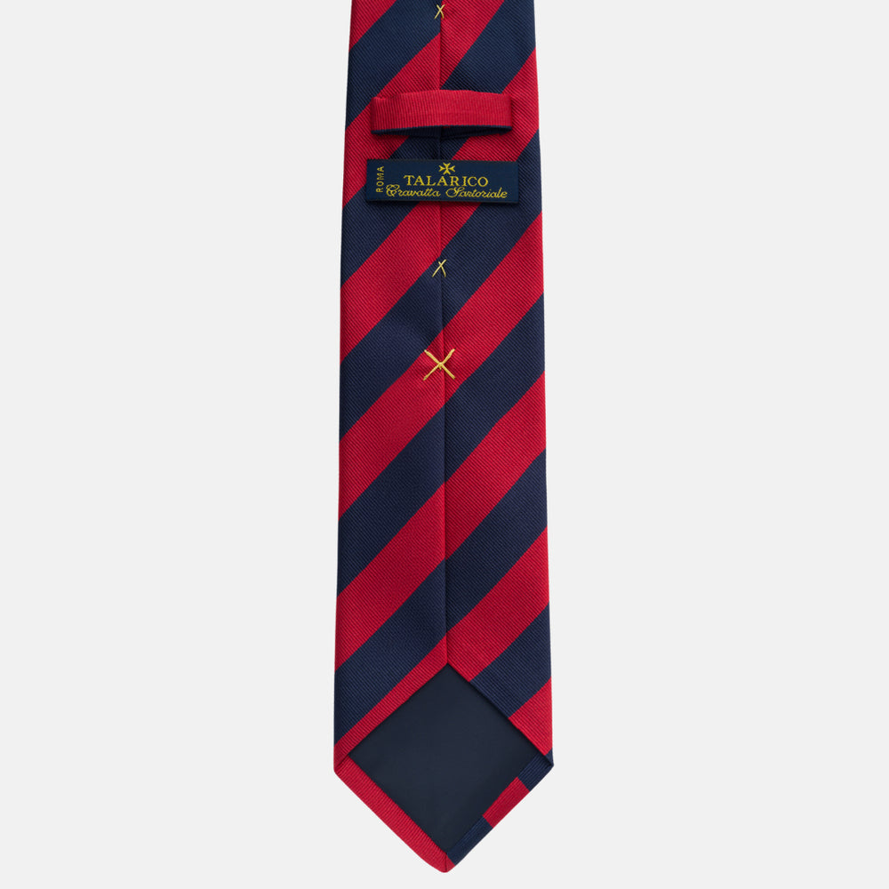Regimental Blue Red Silk Tie TAL 510