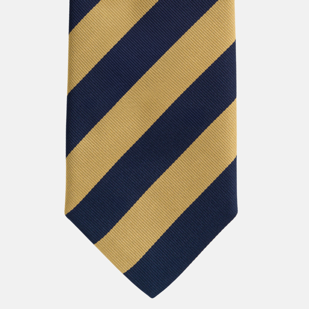 Regimental Blue Gold Silk Tie TAL 511