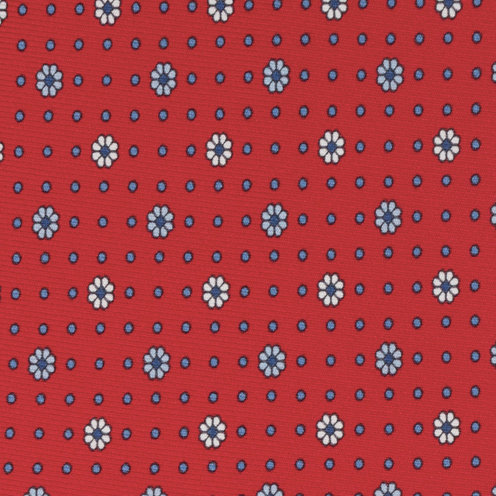 1999 Collection Tie in Heavy Silk Blue Geometric Pattern