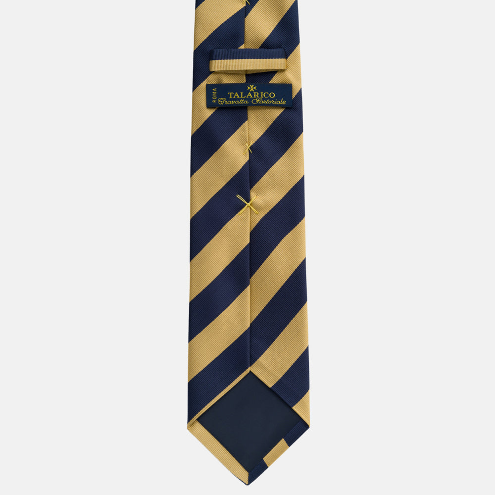 Regimental Blue Gold Silk Tie TAL 511