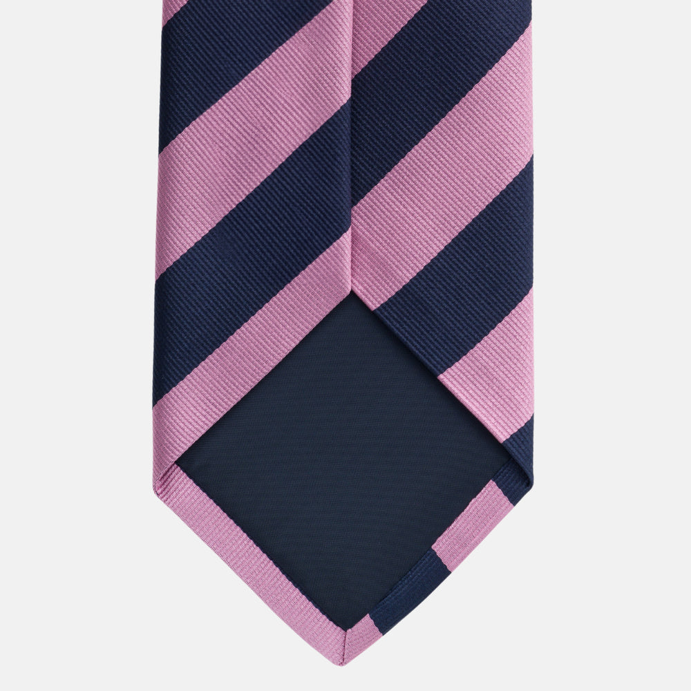 Regimental Blue Pink Silk Tie TAL 512