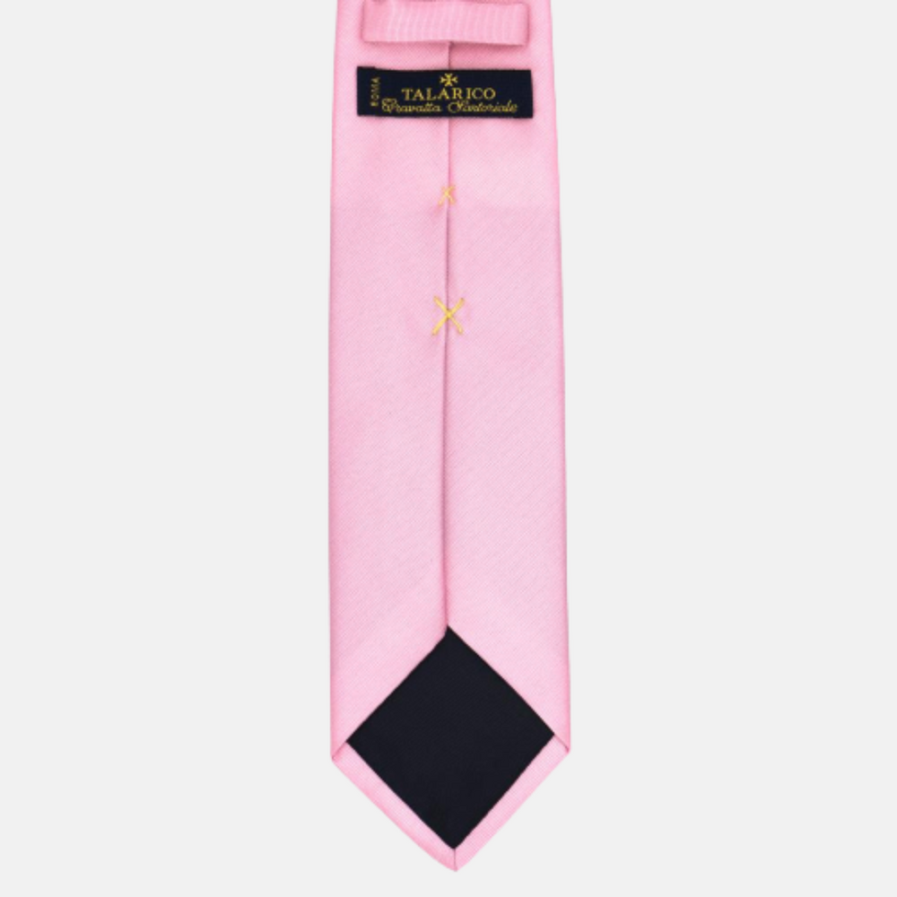 Solid Pink Reps Silk Tie - TAL259