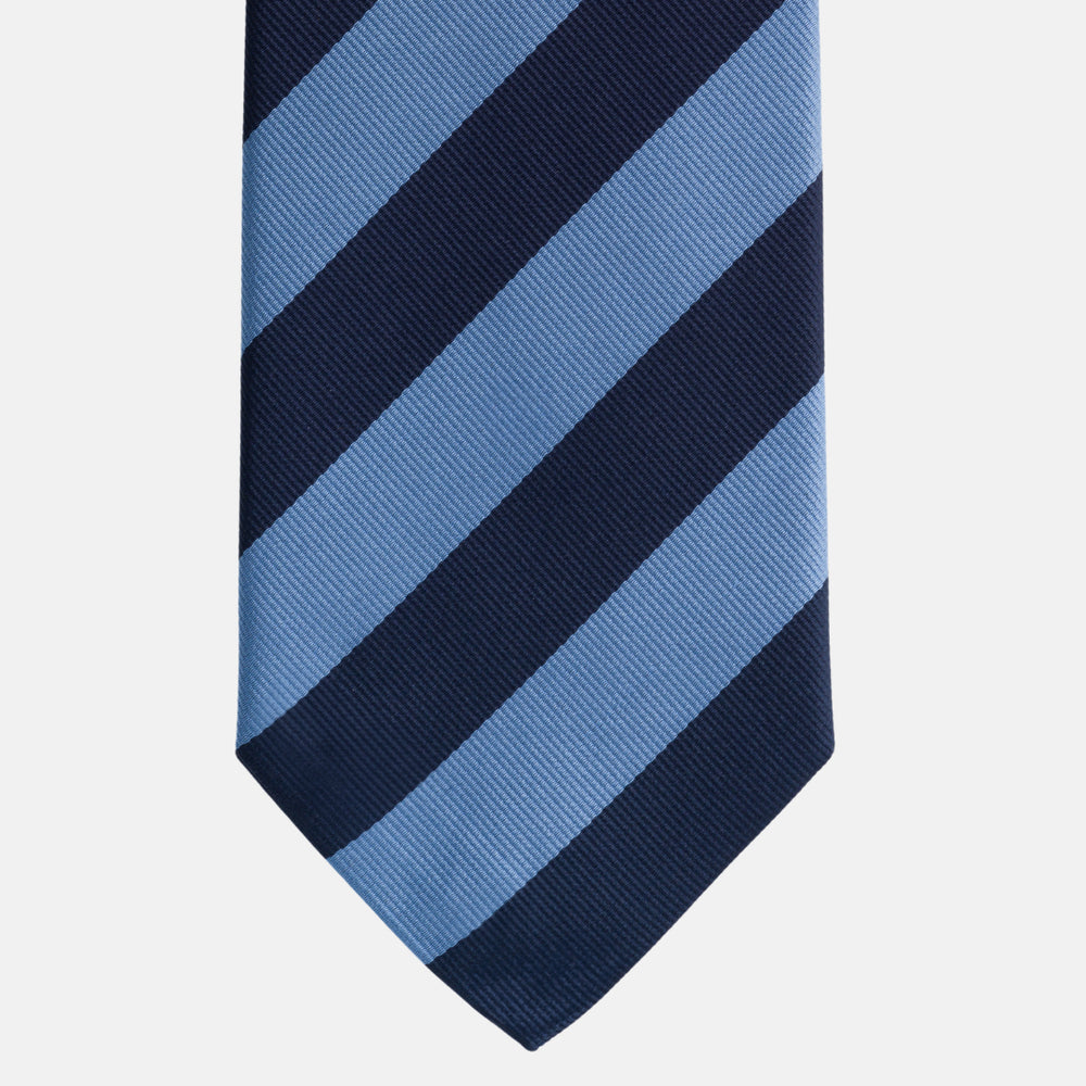 Sky Blue Regimental Silk Tie TAL 513