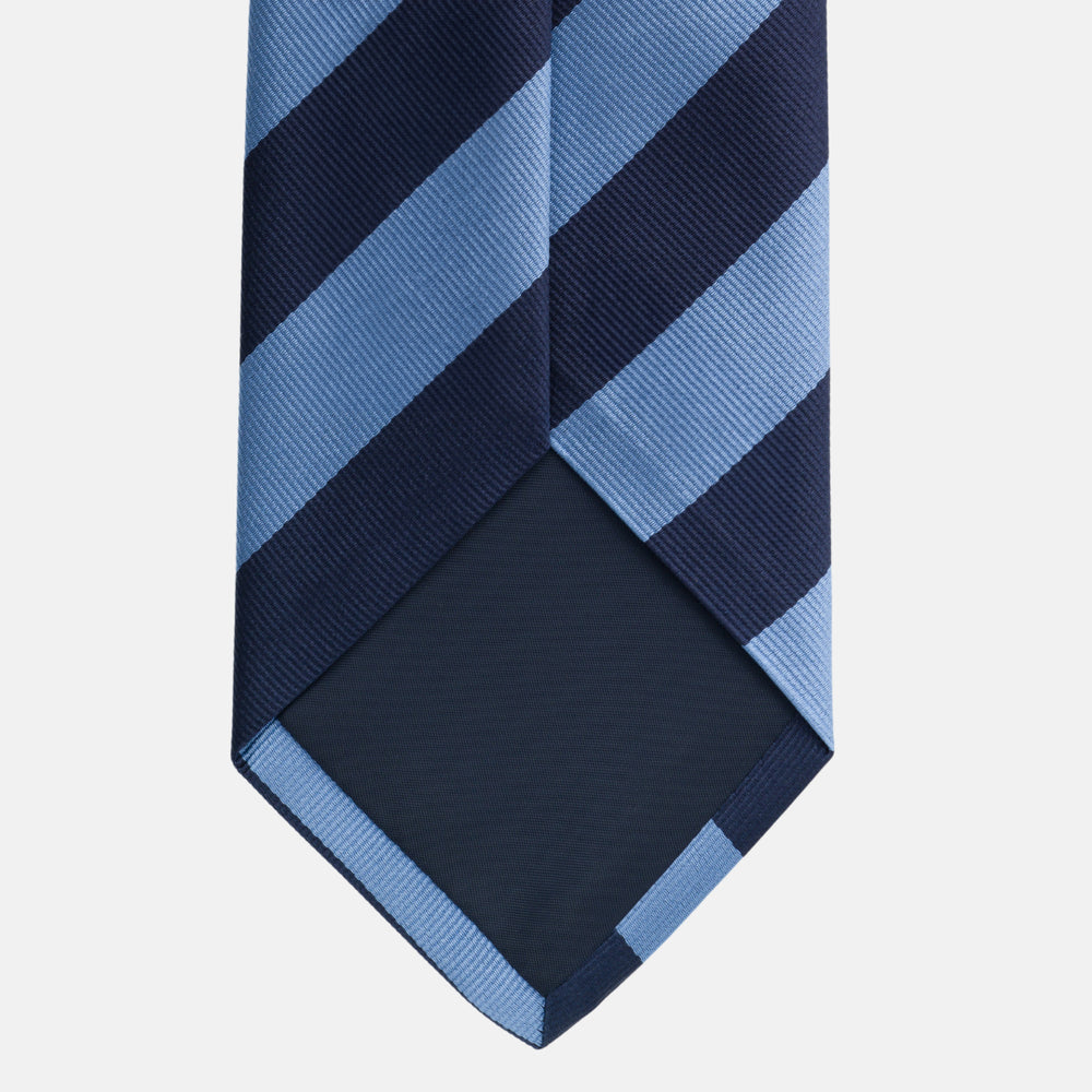 Sky Blue Regimental Silk Tie TAL 513