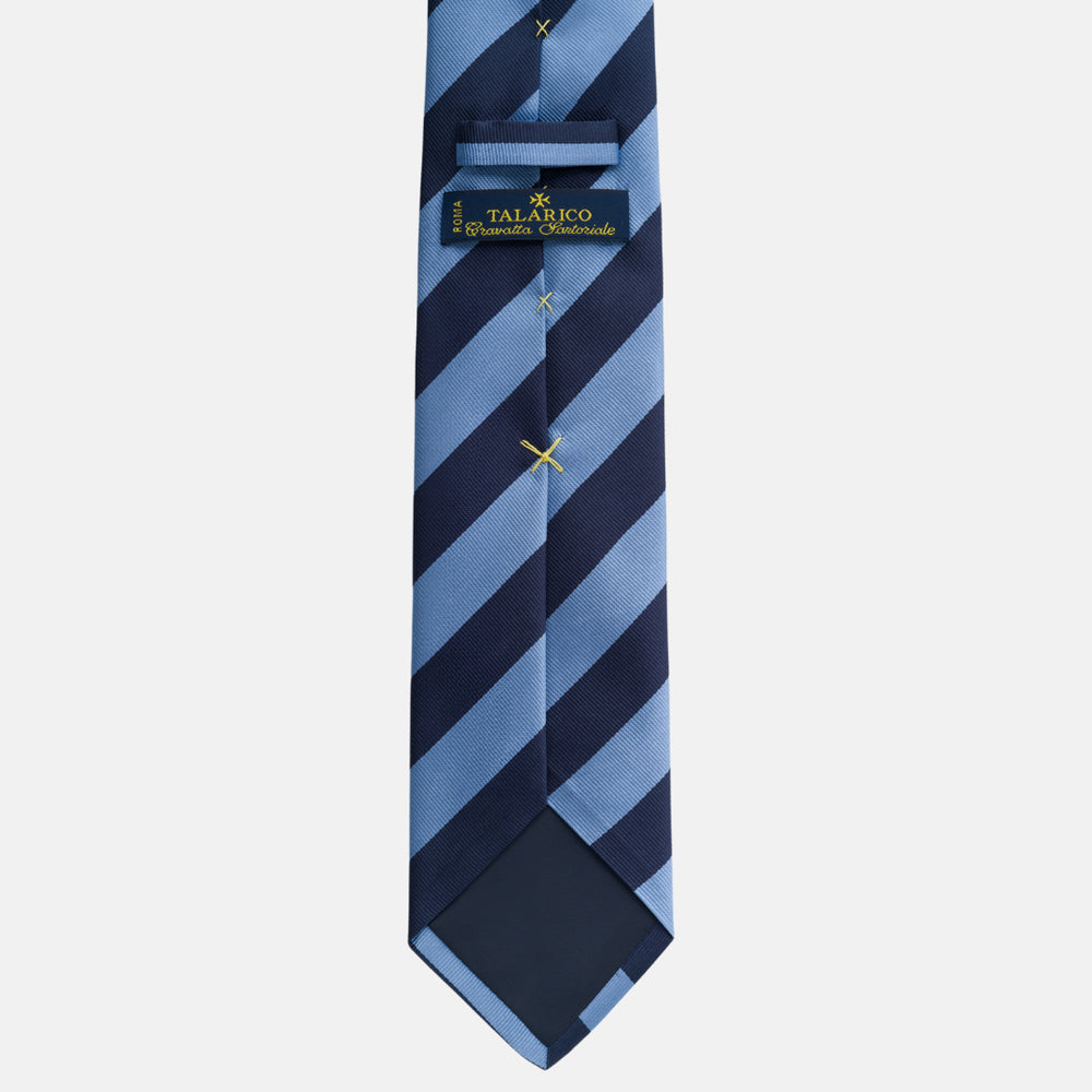 Sky Blue Regimental Silk Tie TAL 513