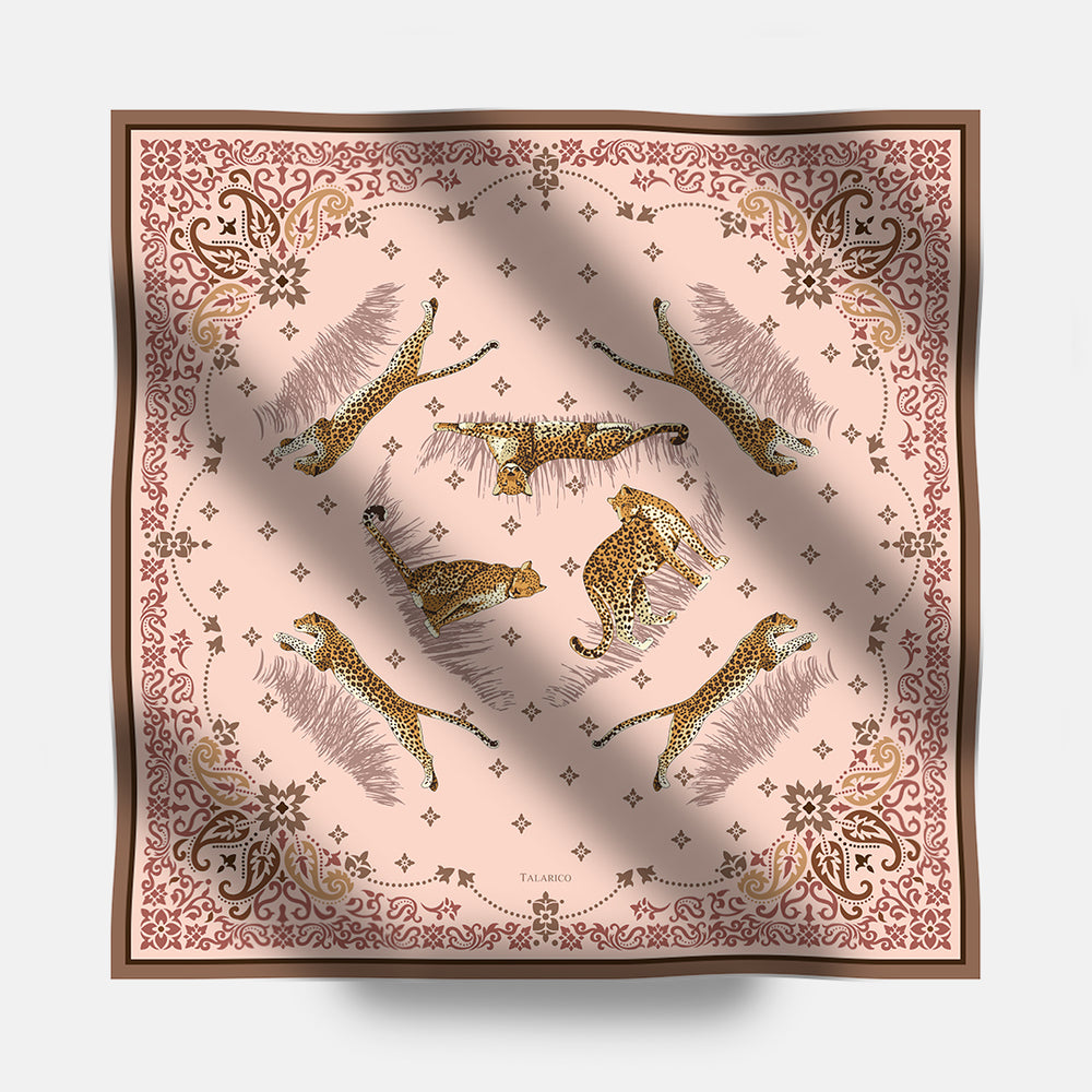 Foulard In Seta Twill 90 Nido Felino