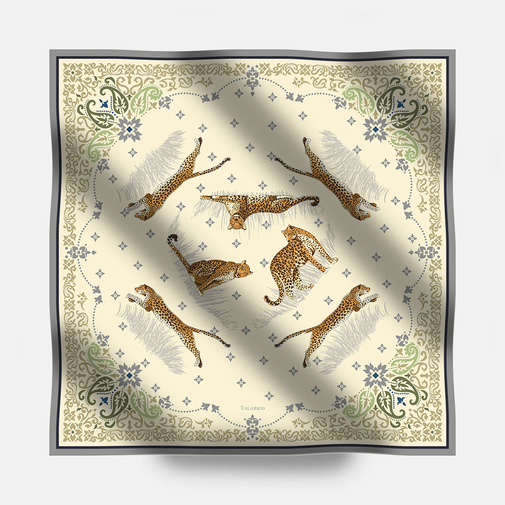 Foulard In Seta Twill 90 Nido Felino