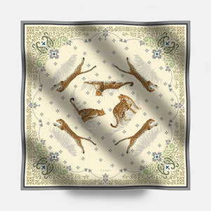 Foulard In Seta Twill 90 Nido Felino