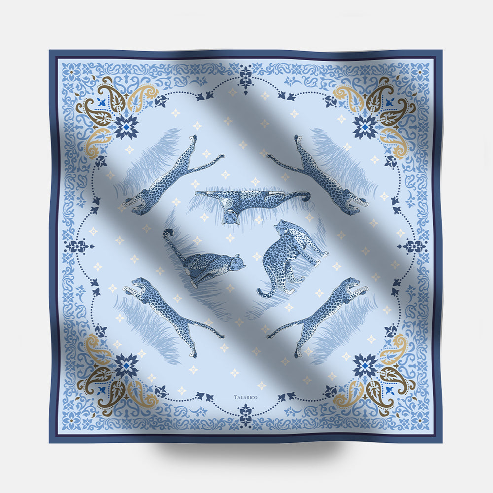 Foulard In Seta Twill 90 Nido Felino