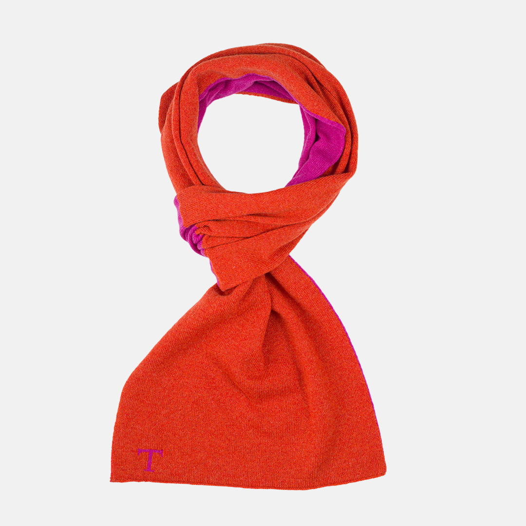 Scaldacollo T Bicolore Arancio-Fucsia