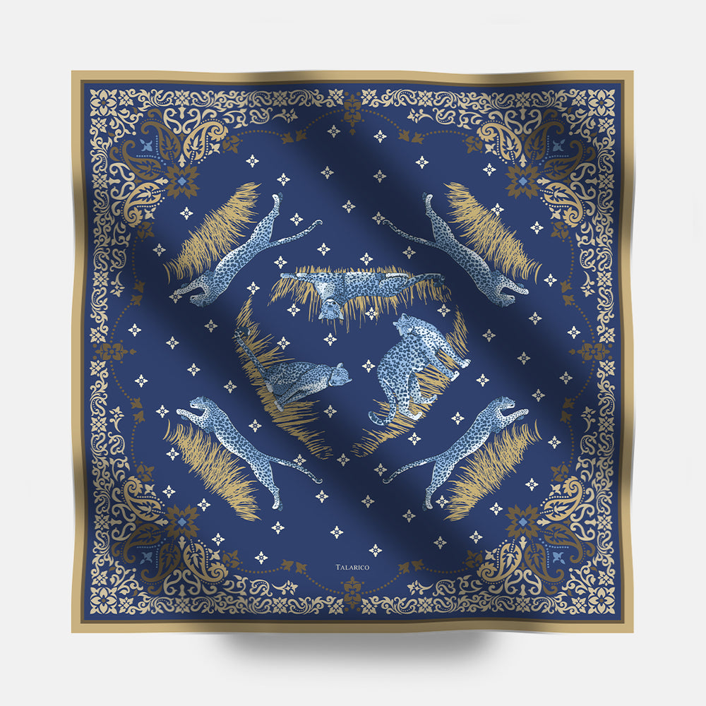 Foulard In Seta Twill 90 Nido Felino