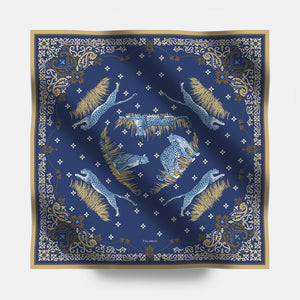 Foulard In Seta Twill 90 Nido Felino