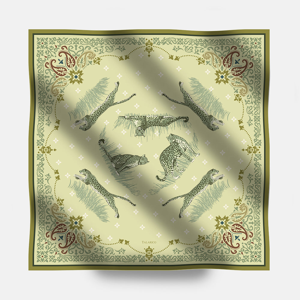 Foulard In Seta Twill 90 Nido Felino