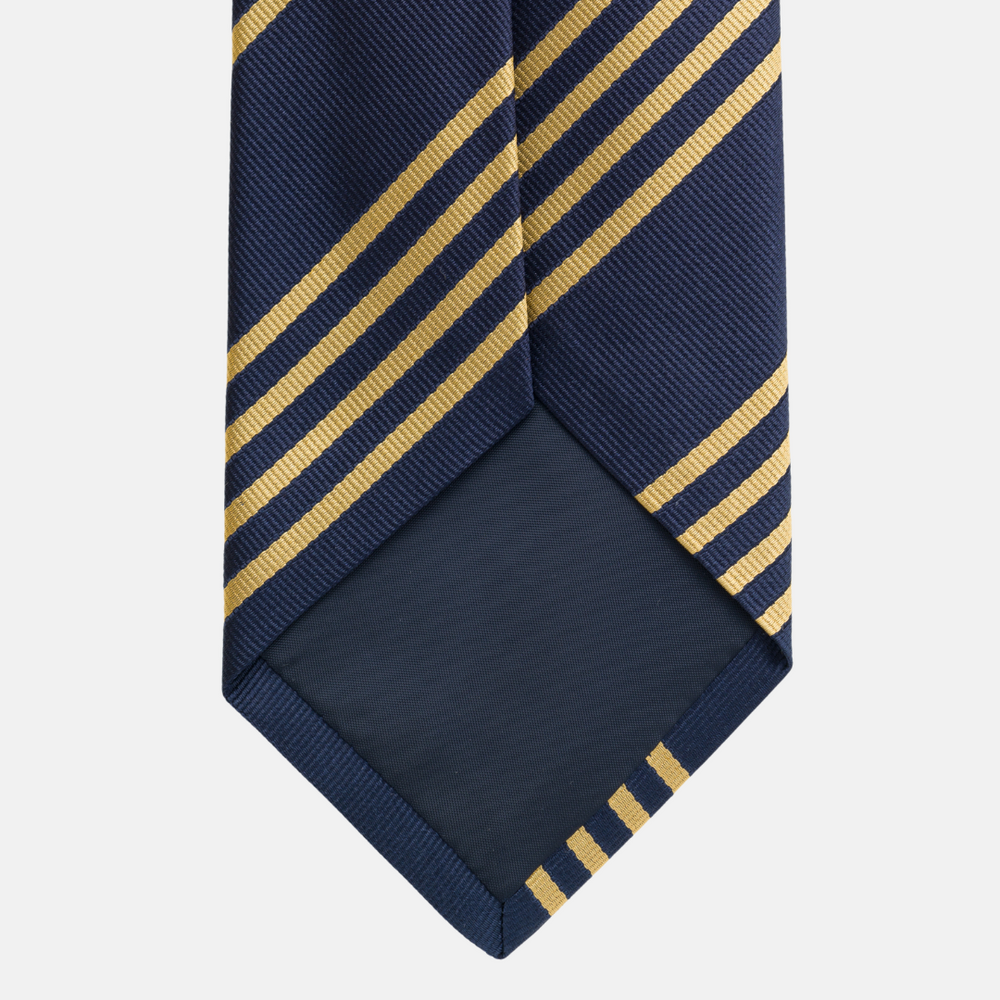 Regimental Blue Gold Silk Tie TAL 536