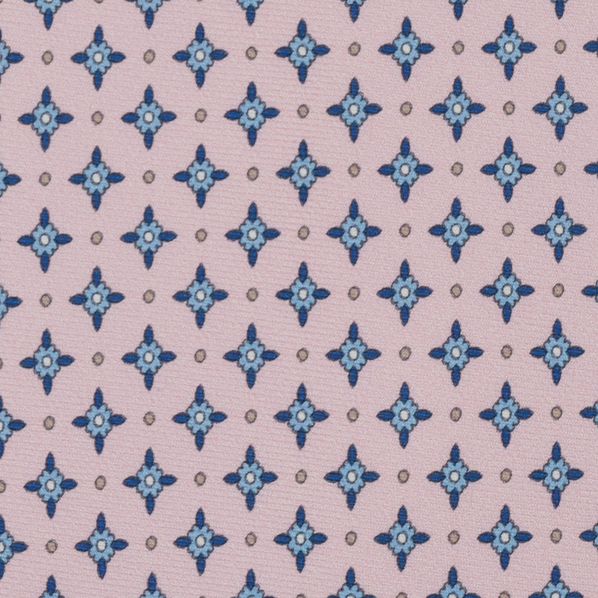 Cravatta Collezione 1999 in Seta Twill Fantasia Floreale Rosa Celeste