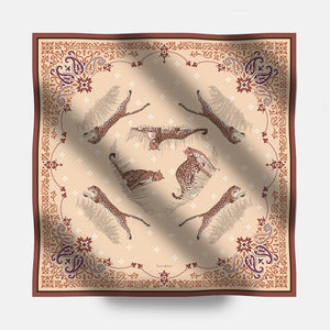 Foulard In Seta Twill 90 Nido Felino